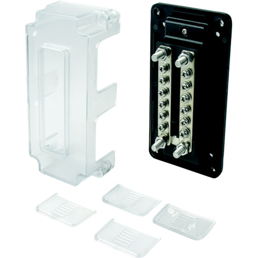 SeaDog 4266933 Dual Buss Bar w/ Cover, 12 Terminals
