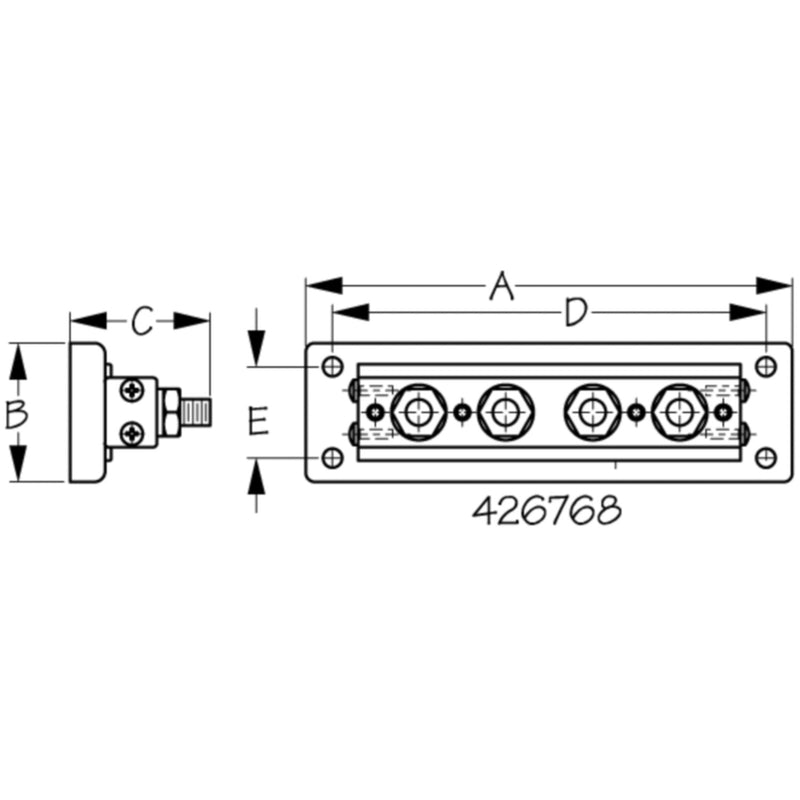 Seadog Buss Bar Stud Terminal, 100A