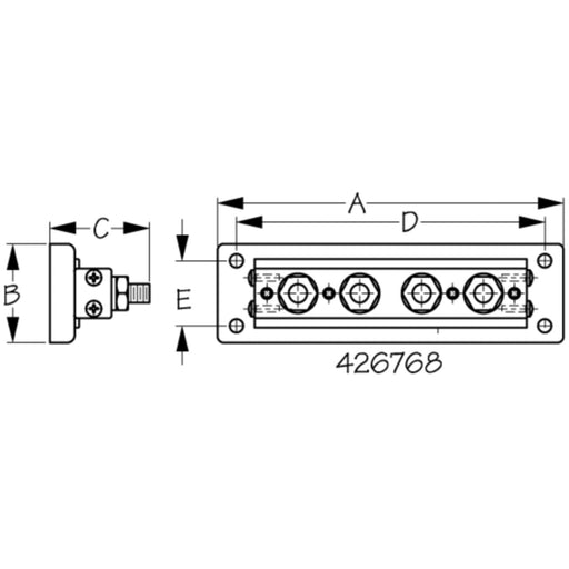 Seadog Buss Bar Stud Terminal, 100A