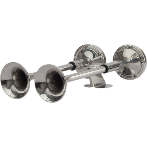 SeaDog 431620 Compact 7 Amp 112 DB 12V Dual 16" Trumpet Horn | Stamped 304 Stainless