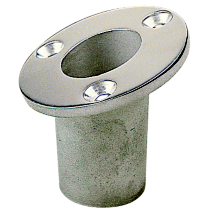 SeaDog 491713 Flush Mount 25 Degree Flag Pole Socket | #12 Fastener | Investment Cast 316 Stainless