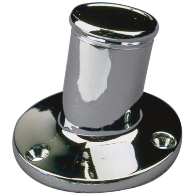 Flagpole Socket, 3/4" Chrome Brass