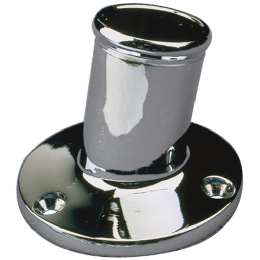 Flagpole Socket, 3/4" Chrome Brass