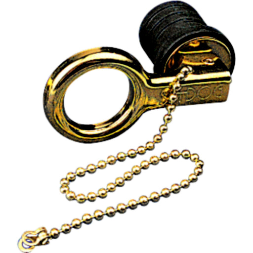 Brass Snap Handle Drain Plug, 1" w/Chain