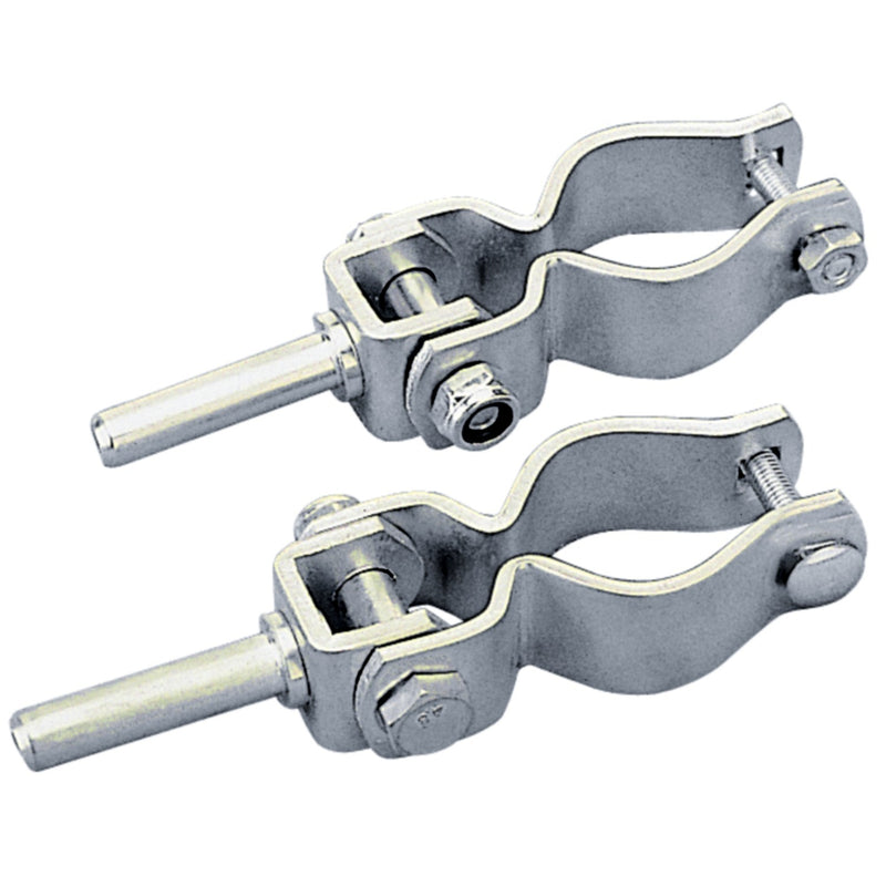 Heavy Duty Zinc Plated Steel Clamp-On Oar Lock, Pair, 1/2" Shaft