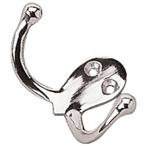 Sea-Dog 6715101 Double Coat Hook - Chrome/Brass