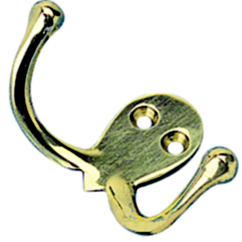 Sea-Dog 671515 Double Coat Hook - Brass