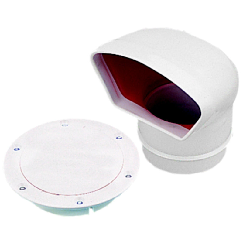 SeaDog 7271303 PVC Low Profile Cowl Vent & Snap On Deck Plate