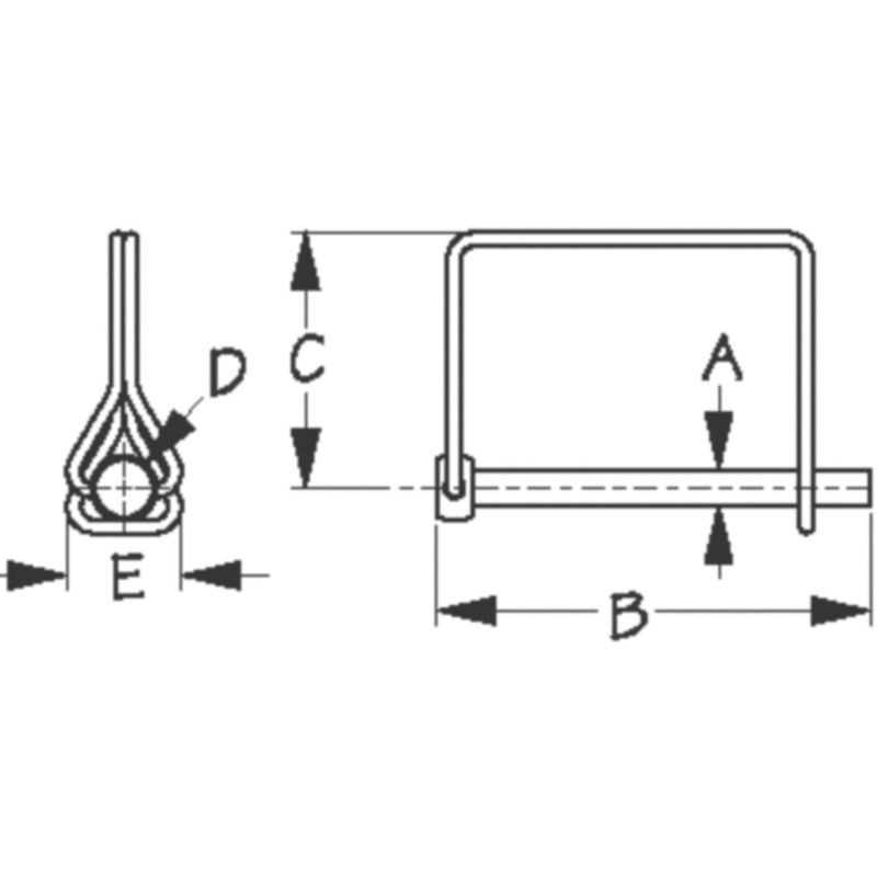 Galvanized Coupler Locking Pin