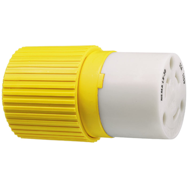 Hubbell HBL305CRC Yellow 30A 125V Connector Body