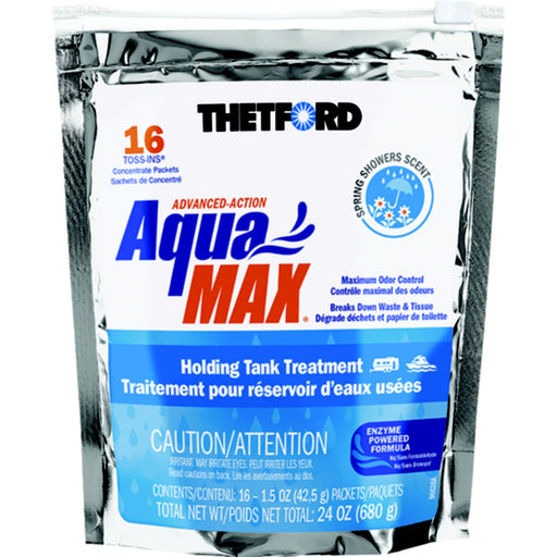 Thetford 96631 Aquamax® Holding Tank Treatment, 16-Pack Toss-Ins®, Spring Showers Sent