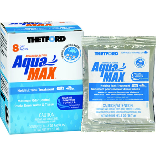 Thetford 96633 Aquamax® Holding Tank Treatment, 8-Pack 2oz Dry Packets, Spring Showers Sent