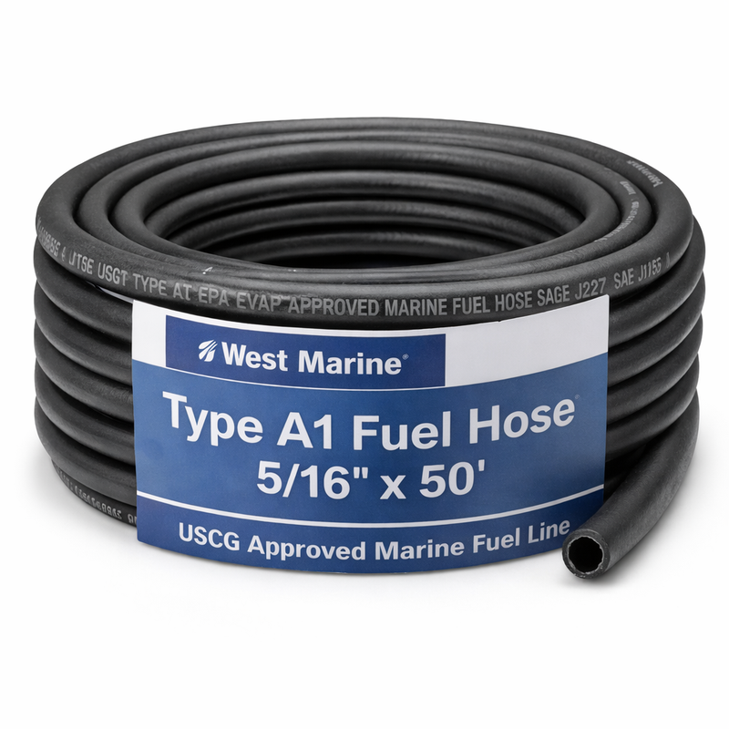 West Marine Type A1 Fuel Hose 5/16" x 50' - USCG Approved Marine Fuel Line
