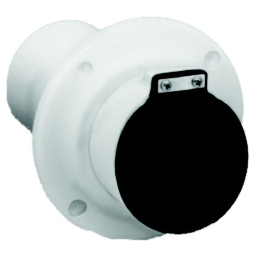 3" Exhaust Thru-Hull, White w/Flapper