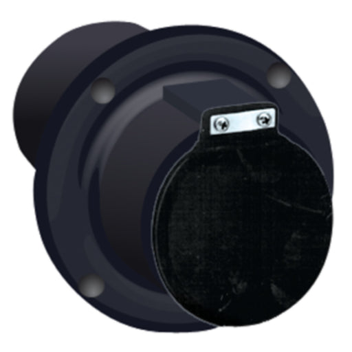 3" Exhaust Thru-Hull, Black w/Flapper