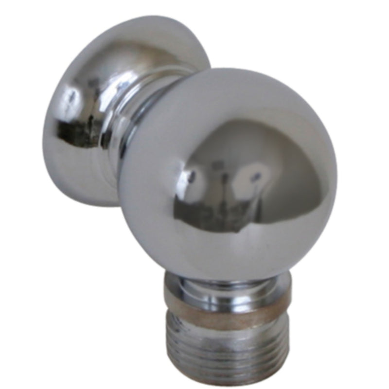 Scandvik 10003 Chrome Plated Brass Compact Bulkhead Connection For Shower Hose, 3/8" BSP-M Hose Connection