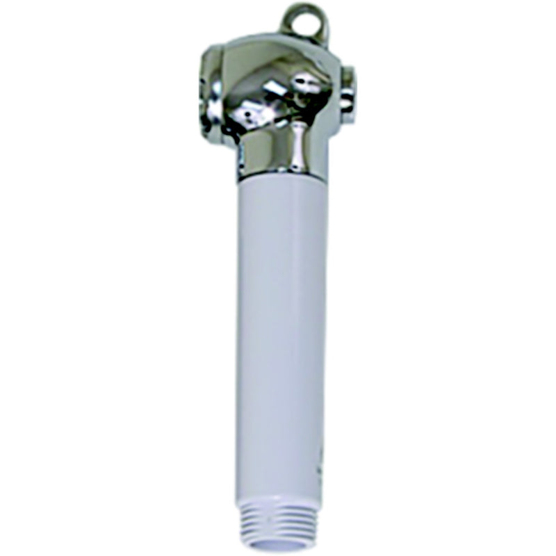 Scandvik 10283 Straight Brass and ABS Push-Buttom Sprayer Handle Only, White