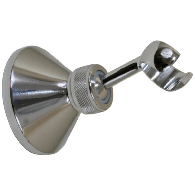 Scandvik 10013 Chrome Plated Brass Adjustable Bulkhead Holder for Straight Shower Handles, Swivels 360 Degrees