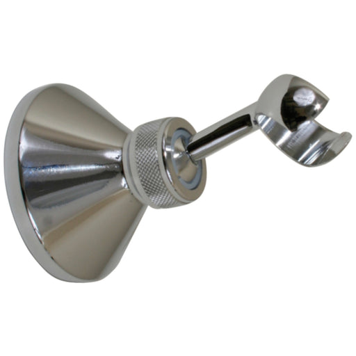 Scandvik 10013 Chrome Plated Brass Adjustable Bulkhead Holder for Straight Shower Handles, Swivels 360 Degrees
