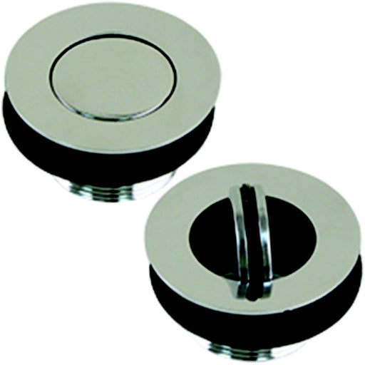 Scandvik Sink Drain, Chrome Plated Brass w/Flip Stopper