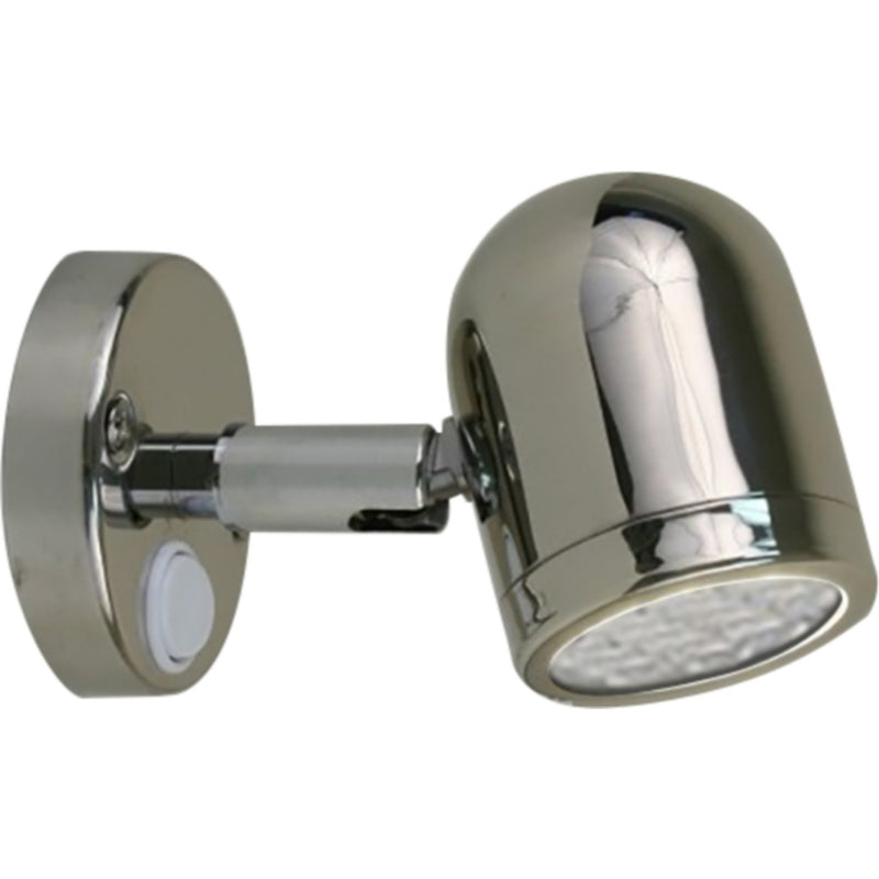 Scandvik 19053P Cabin and Reading Light, Stainless Steel