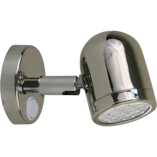Scandvik 19053P Cabin and Reading Light, Stainless Steel