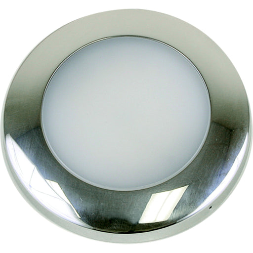 Scandvik 41671P S3 Surface Mount LED Downlight w/Stainless Bezel, Warm White / Blue