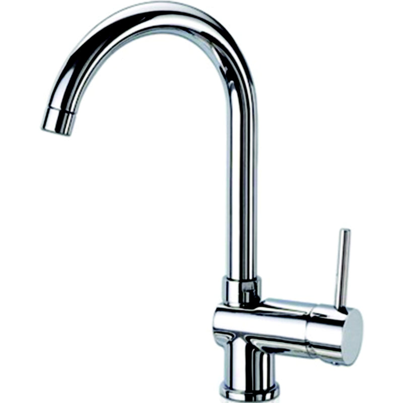 Scandvik 70104 Chrome Plated Brass Nordic J-Spout Galley Mixer Faucet