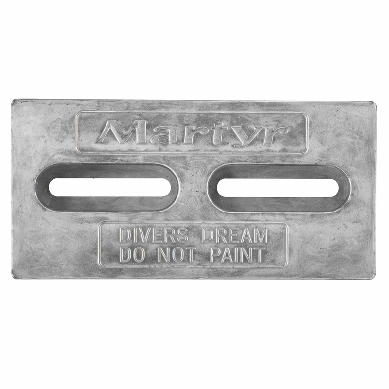 Canada Metals Martyr Diver's Dream Hull Anode Zinc 12x6x1/2 CMDIVERZ