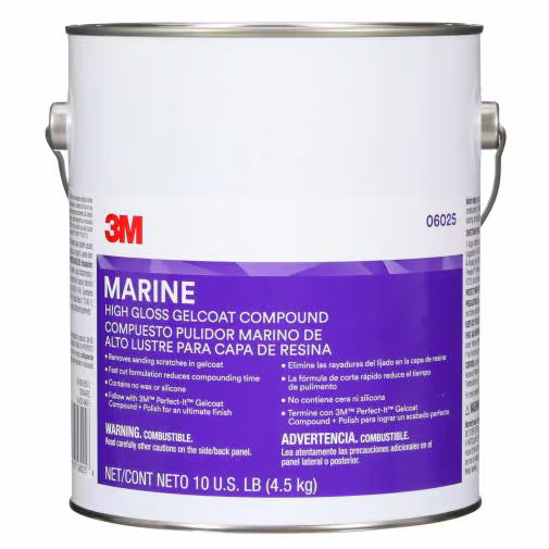 3M Marine High Gloss Gel-Coat Compound 3.78 Litres (128 oz)