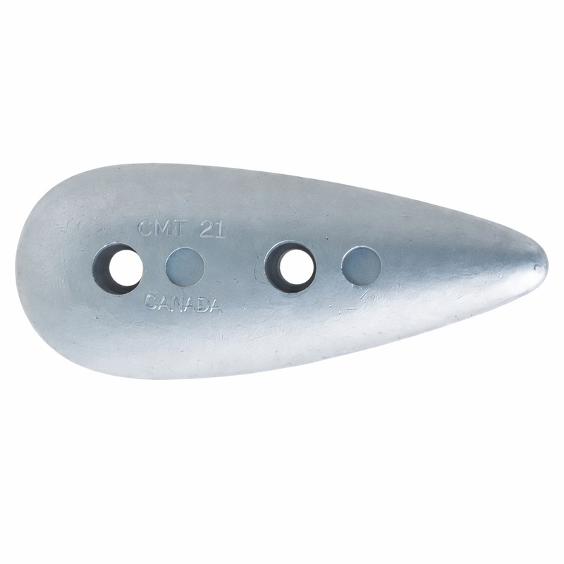 Martyr Zinc Teardrop Hull Anode 5-1/4x2in CMT-T21