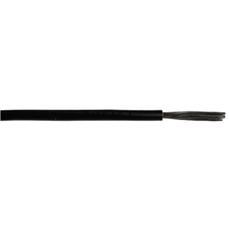 Cobra Wire A2006T07100FT Tinned Copper Battery Cable, 6 AWG, 100', Black