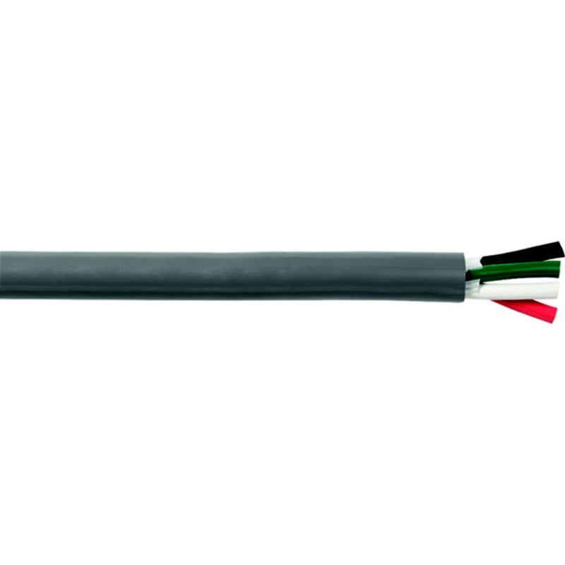 Cobra Wire B6G16T40100FT Tinned Copper Round 4-Conductor Wire, 16/4, 100', Gray