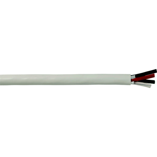 Cobra Wire B6W10T30100FT Tinned Copper Round Triplex Wire, 10/3, 100', White