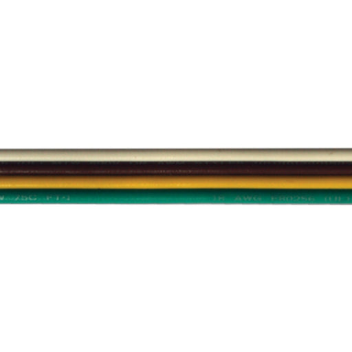 Cobra Wire B8018TU110100FT Tinned Copper Bonded Ribbon Cable, 18 Gauge, 4-wire, 100', White/Brown/Yellow/Green