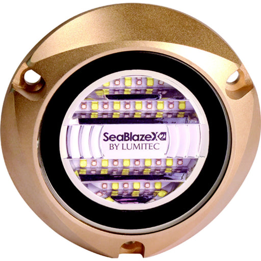 Lumitec 101515 SeablazeX2 Underwater LED Light w/Bronze Bezel, Spectrum Full-Color RGBW
