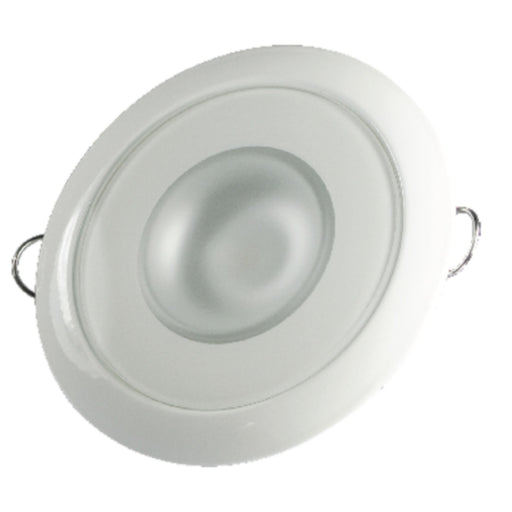 Lumitec 113120 Mirage Flush Mount Down Light w/White Bezel & Non-Dimming White/Blue/Red/Purple LEDs
