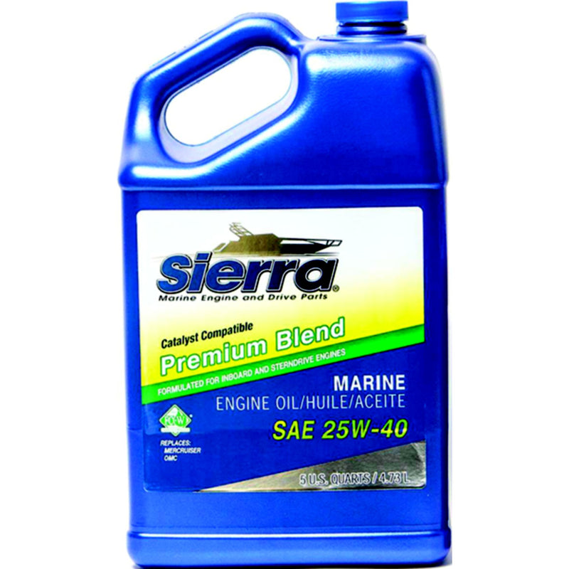 Sierra 9400CAT4 4-Cycle Stern Drive Engine Oil, 25W40 FCW, 5 Qt.