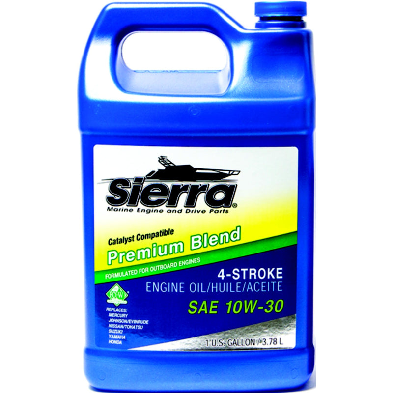 Sierra 9420CAT3 4-Stroke Mineral Forumulation Marine Outboard Engine Oil, 10W-30, Gal