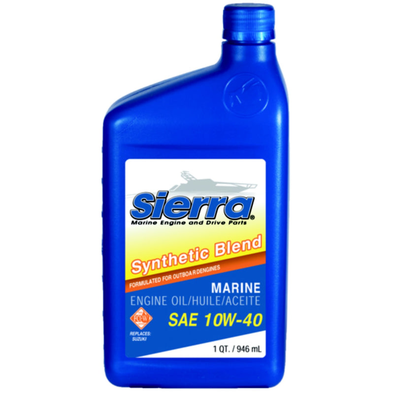 Sierra 95512 10W40 FCW 4-Cycle Outboard Synthetic Blend Oil, Qt.