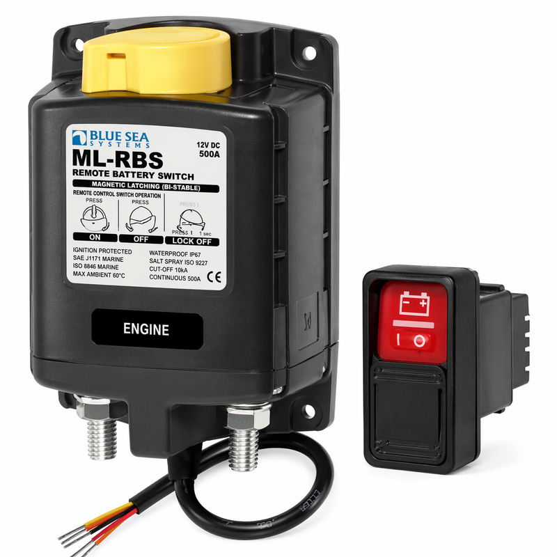 Blue Sea Systems 12V ML Series Remote Battery Switch with Manual Control BSS-7700