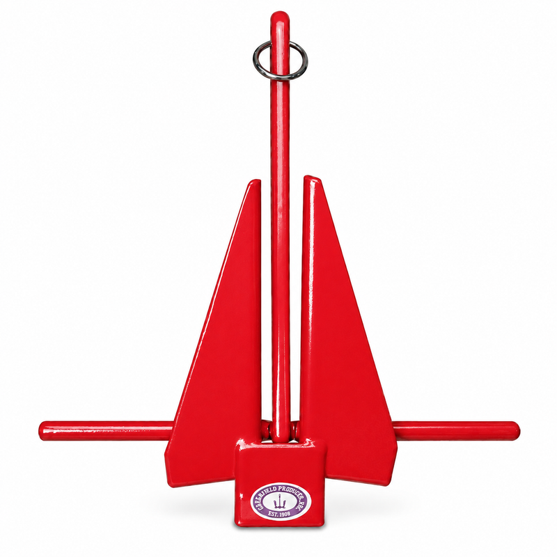 Greenfield PVC-Coated Fluke-Type Slip Ring Anchor – Red, Small (Up to 16 ft)