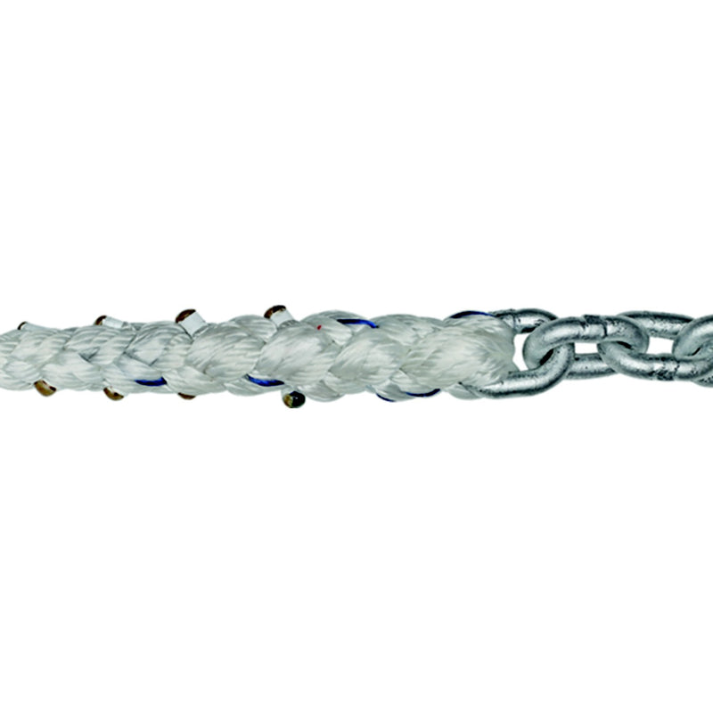 Titan Chain CAR8P58150H5150 Eight Strand Anchor Rode, 5/8" x 150' Line, 5/16" x 50' Chain