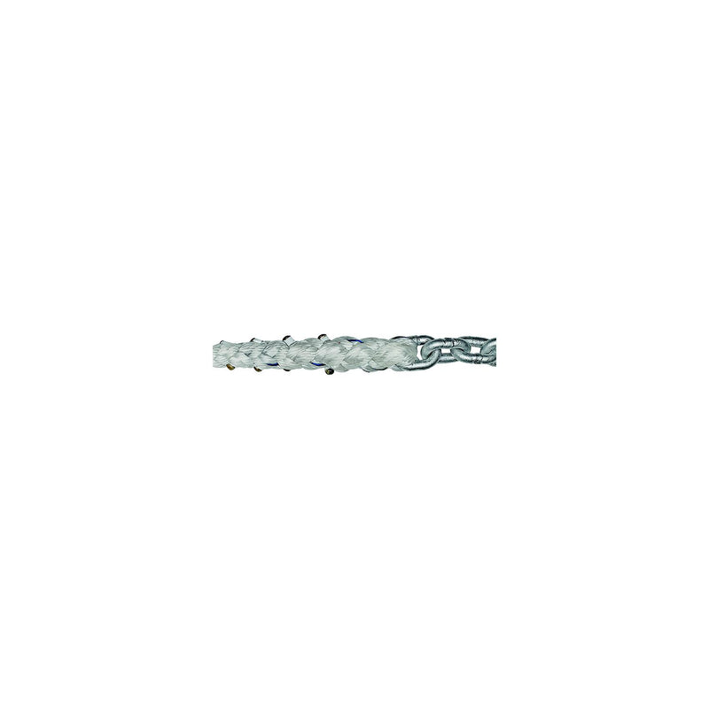 Titan Chain CAR8P12250H1450 Eight Strand Anchor Rode, 1/2" x 250' Line, 1/4" x 50' Chain