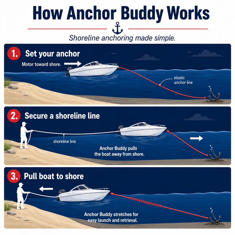 Anchor Buddy Bungee Line – Orange