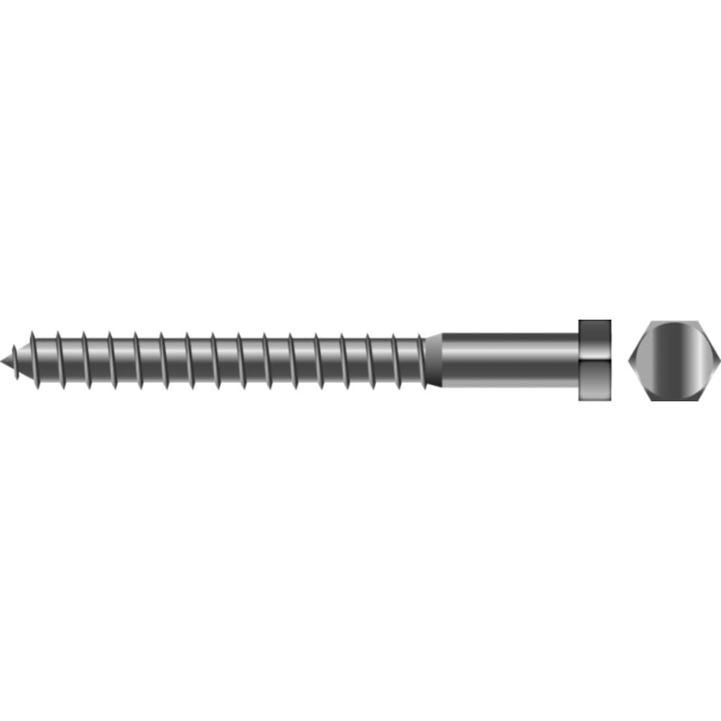 Lag Screw, 3/8 x 5"