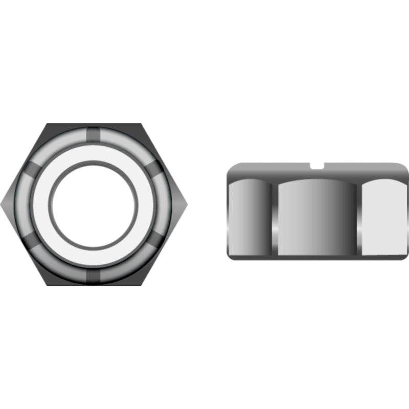 Seachoice Stainless Steel Nylon Insert Locknut, 10-24