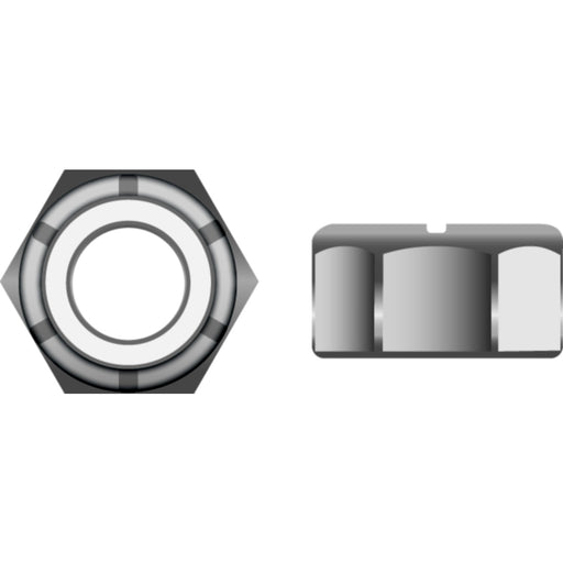 Seachoice Stainless Steel Nylon Insert Locknut, 10-24