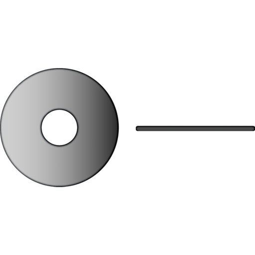 Stainless Fender Washer 1/2", .109" Thick, OD 2