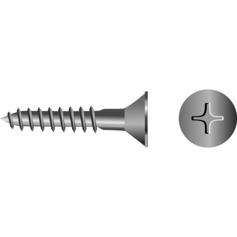 Phillips Wood Screw - Flat Head, #14 x 3"